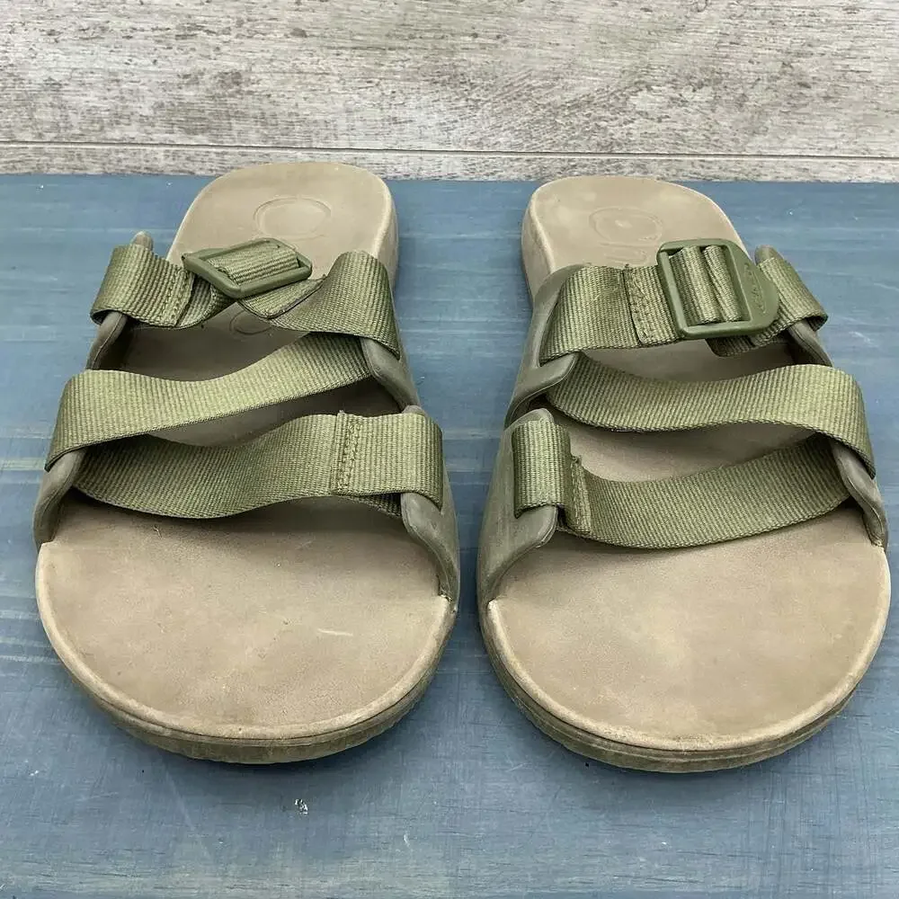 Chaco Men's Chillos Slide Sandals Olive Green Size 9 US